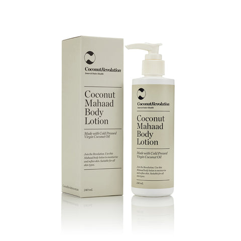 coconut oil mahaad body lotion for dry skin.