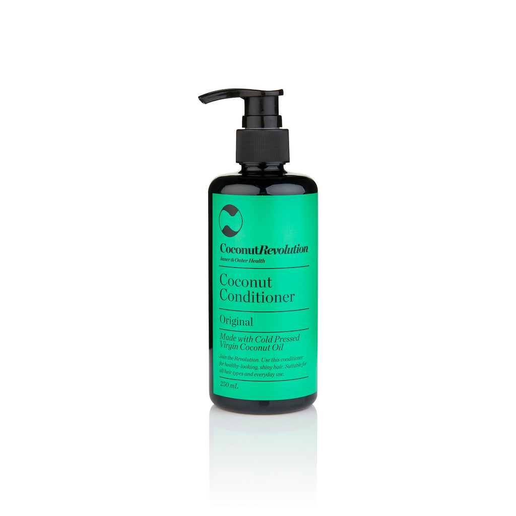 coconut oil conditioner original for itchy, dry scalp and shiny hair.