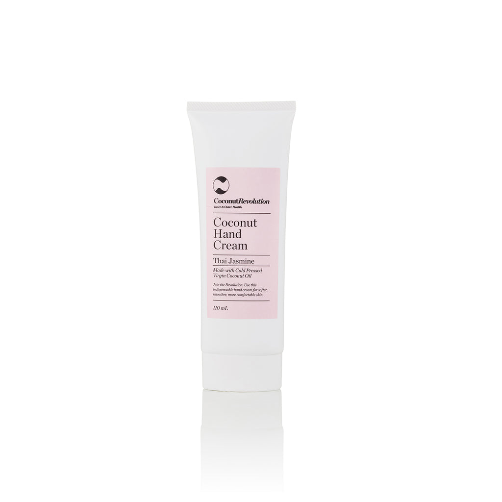coconut oil hand cream for sensitive and dry skin.